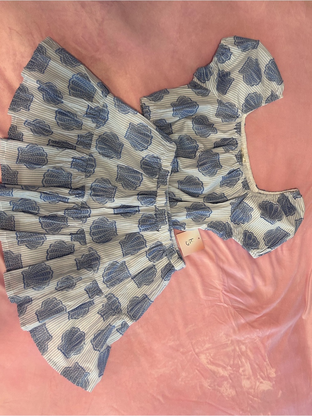 Girls Blue Stripe Dress Set - Casual Summer Outfit